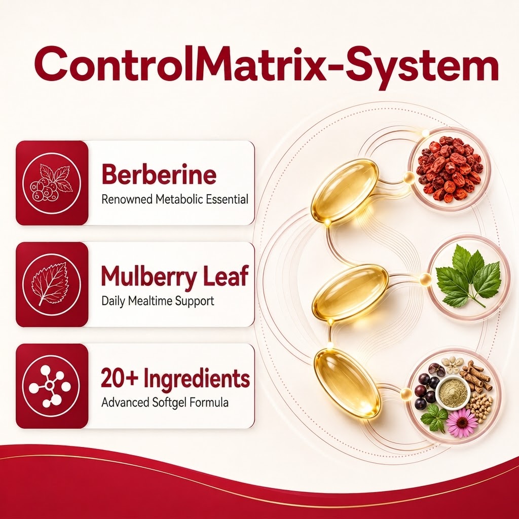 ControlMatrix-System · Formel-Struktur mit den bekannten Blutzucker-Inhaltsstoffen