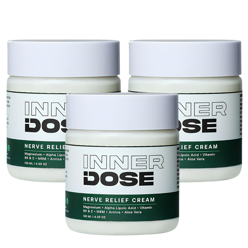 3 jars of InnerDose Nerve Relief Cream