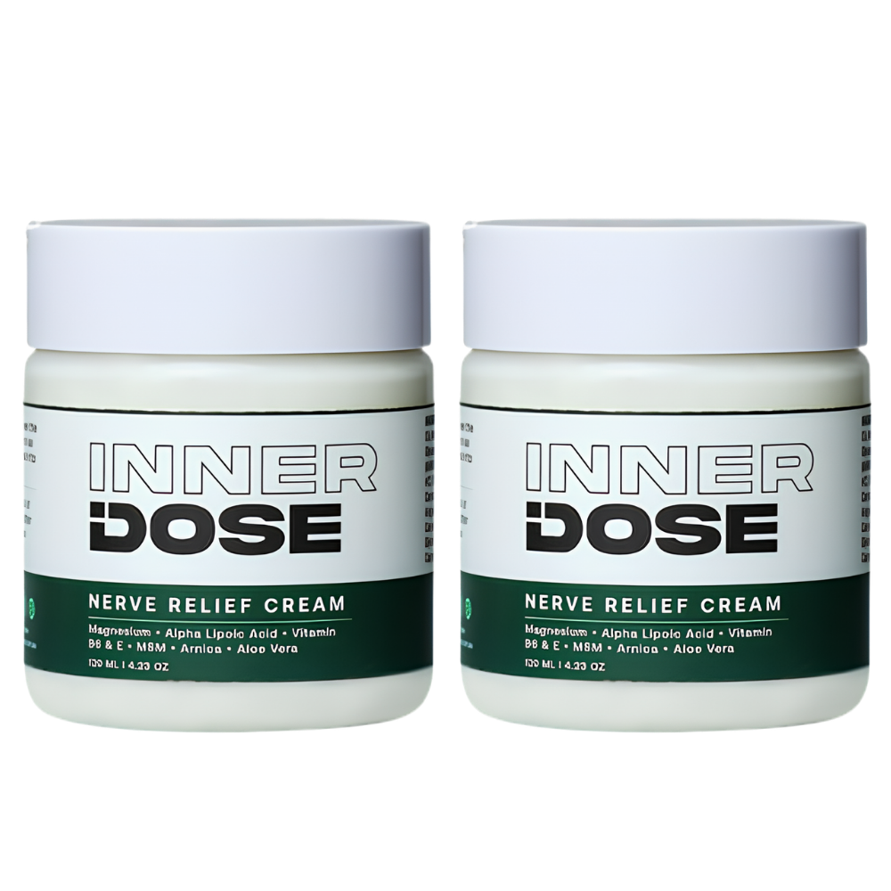 2 jars of InnerDose Nerve Relief Cream